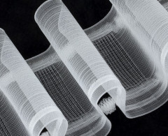 Шторная тесьма 100мм №1088-О органза равномерная 2 нитки, эфект люверсов  (кор.18шт по 50 метр)