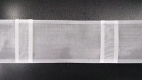 Шторная тесьма 100мм №1000 органза, трубная лента  2 нитки (кор.18 шт по 50 метр)