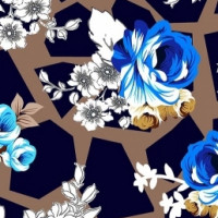 Полотно трикотажное Кулирка 30/1 набивная в рулоне  в Орле